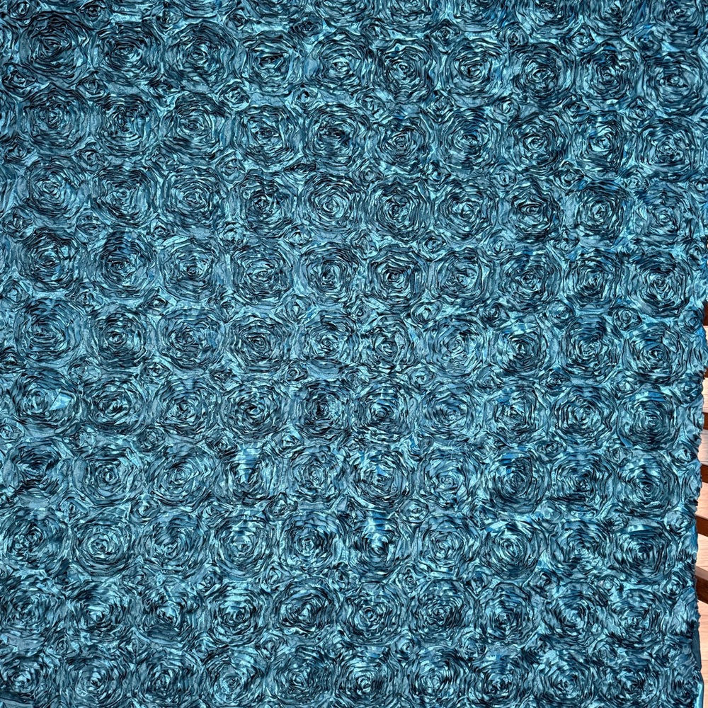 Textured Blue Floral Fabric backdrop